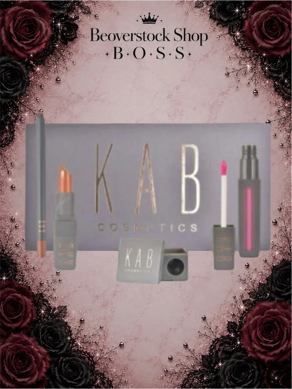 New NIB KAB Cosmetics Lipstick lip Kit 4 piece Kit “Just 4U”